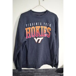 2024 Virginia Tech VT Hokies Front Graphic Pullover Sweatshirt MENS S Gray